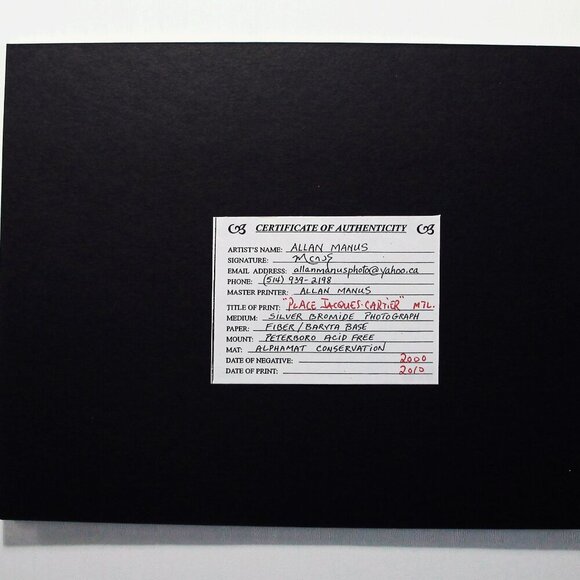 Silver Bromide Photograph Allan Manus Montréal Place Jacques-Cartier Wit… - Picture 2 of 5